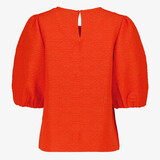 Dames top met pofmouwen rood