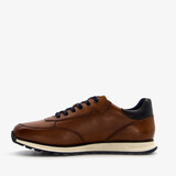 Cirino leren heren sneakers cognac bruin