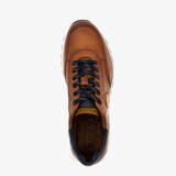 Cirino leren heren sneakers cognac bruin