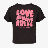 Meisjes T-shirt met backprint zwart