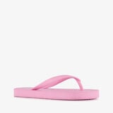 Meisjes teenslippers met smileys roze
