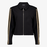 TwoDay dames jas met beige strepen zwart