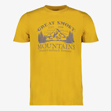 Unsigned heren T-shirt met opdruk van bergen geel