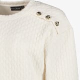Dames sweater met sierknopen beige