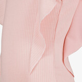 Meisjes rib top met ruches lichtroze