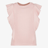 TwoDay meisjes rib top met ruches lichtroze