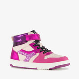 Blue Box hoge meisjes sneakers roze met glitters
