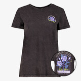 TwoDay dames T-shirt acid wash met backprint zwart