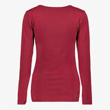 Dames shirt met lange mouwen bordeauxrood