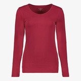 Dames shirt met lange mouwen bordeauxrood