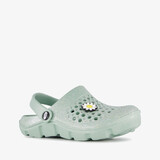Meisjes klompen met madeliefje en glitters mintgroen