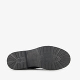 Leren dames veterboots zwart