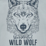 Jongens shirt met lange mouwen en wolvenkop blauw