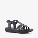 Hush Puppies leren dames sandalen zwart