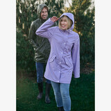 Lange heren regenjas groen