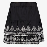 TwoDay dames rok met ruches zwart