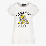 TwoDay dames T-shirt citroen wit