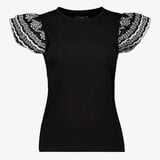 TwoDay Dames top met vlindermouwen zwart