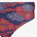 Dames bikinibroekje met overslag print blauw