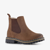 Stap leren jongens Chelsea boots bruin