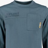 Jongens shirt met borstzakje blauw