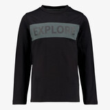 Unsigned jongens shirt met opdruk zwart