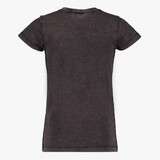 Acid wash meisjes T-shirt met opdruk