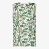 Unsigned heren singlet met botanische print wit