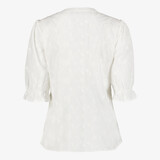 Dames blouse met driekwart mouwen wit