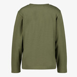 Jongens shirt met lange mouwen en wolvenkop groen