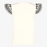 Meisjes top met vlindermouwtjes wit