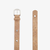 Dames riem met studs beige