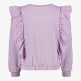 Meisjes sweater met ruches lila