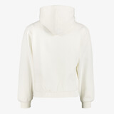 Meisjes hoodie met opdruk en teddy details beige