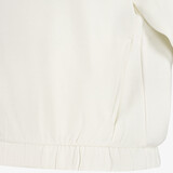 Meisjes hoodie met opdruk en teddy details beige