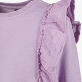 Meisjes sweater met ruches lila