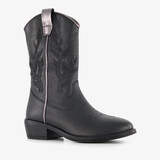Groot leren meisjes cowboylaarsjes zwart