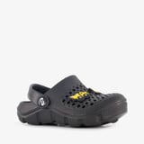 Jongens klompen zwart met werkvoertuigen