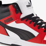 Rebound V6 Mid jongens sneakers rood zwart