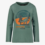 Unsigned jongens shirt met lange mouwen en T-rex groen
