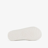 Dames teddy pantoffels met bloemen beige