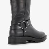 Hoge leren dames laarzen met gesp