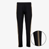 TwoDay dames pantalon met beige strepen zwart