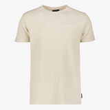 Unsigned heren T-shirt met borstzakje beige