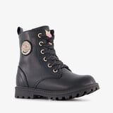 Blue Box meisjes veterboots met smiley zwart