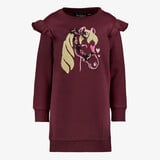 TwoDay meisjes sweatjurk met paard bordeaux rood