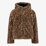 TwoDay meisjes jas van imitatiebont met panterprint