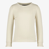 TwoDay meisjes top met lange mouwen lichtbeige