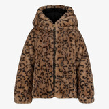 TwoDay meisjes jas van imitatiebont met panterprint