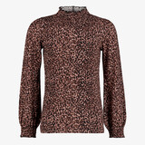 TwoDay meisjes top met lange mouwen en panterprint bruin